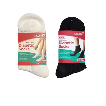 Calcetines diabéticos tobillo 1 par sin costuras