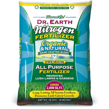 Bolsa de Abono Orgánico Dr. Earth Nitrógeno 5‑0‑2 (18 lb)