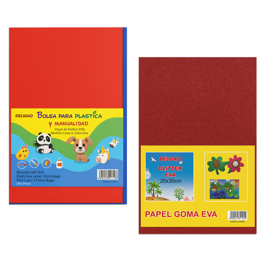 Foamy 9×12″ con brillo o regular en colores surtidos