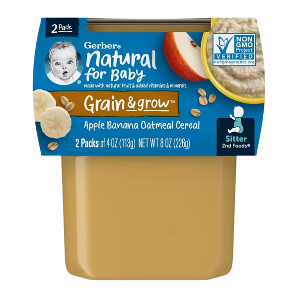 Gerber Apple, Banana & Oatmeal Cereal 2‑Pack (2×8 oz)