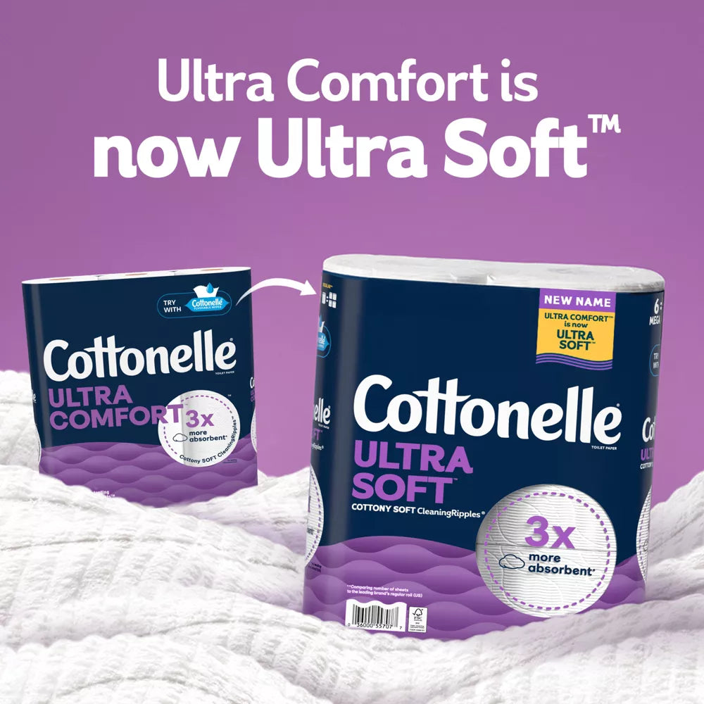 Cottonelle Ultra Soft Toilet Paper - 12 Mega Rolls