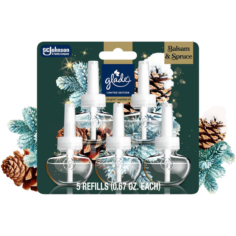 Glade PlugIns Balsam Recargas para Ambientador Eléctrico, Paquete de 5