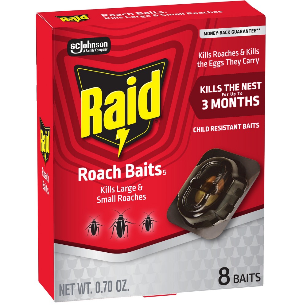 Raid Roach Bait Indoor Large & Small Roach Killer - 8ct Raid – Farmacia Savia Puerto Rico