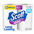 Scott 1000 Septic-Safe 1-Ply Toilet Paper - 4 Rolls: 1000 Sheets Per Roll