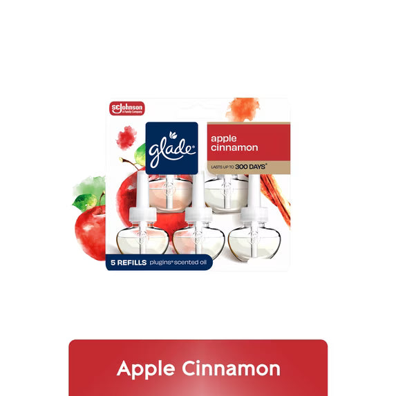 Glade PlugIns Apple Recargas para Ambientador Eléctrico, Paquete de 5