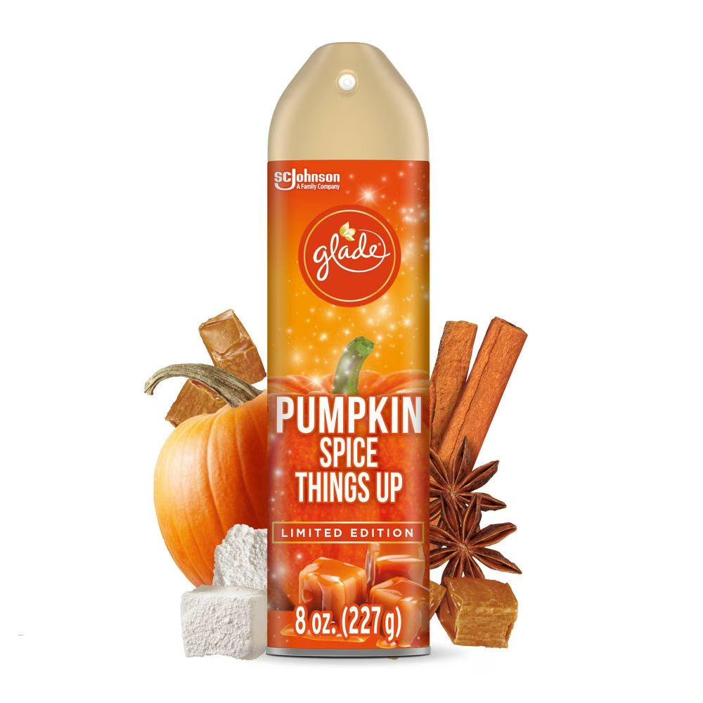 Glade Pumpkin Ambientador en Aerosol para Hogar, 8 oz