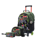 TOTTOTM 3-piece Argon Wheeled Backpack Set (Robot Green)