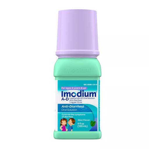 Imodium A-D antidiarreico para niños sabor menta 4 oz