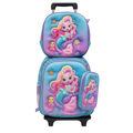 Mochila con ruedas de 4 piezas 3D para niños - Diseños surtidos (4 unidades)