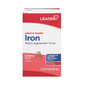Leader suplemento hierro bebé cherry 1.67 oz