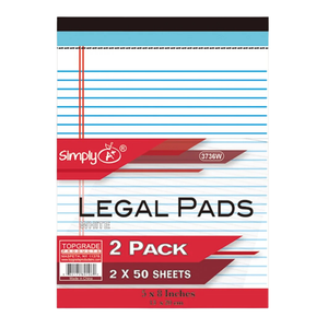 Simply Legal Pads (2 Pack X 50 Sheets)