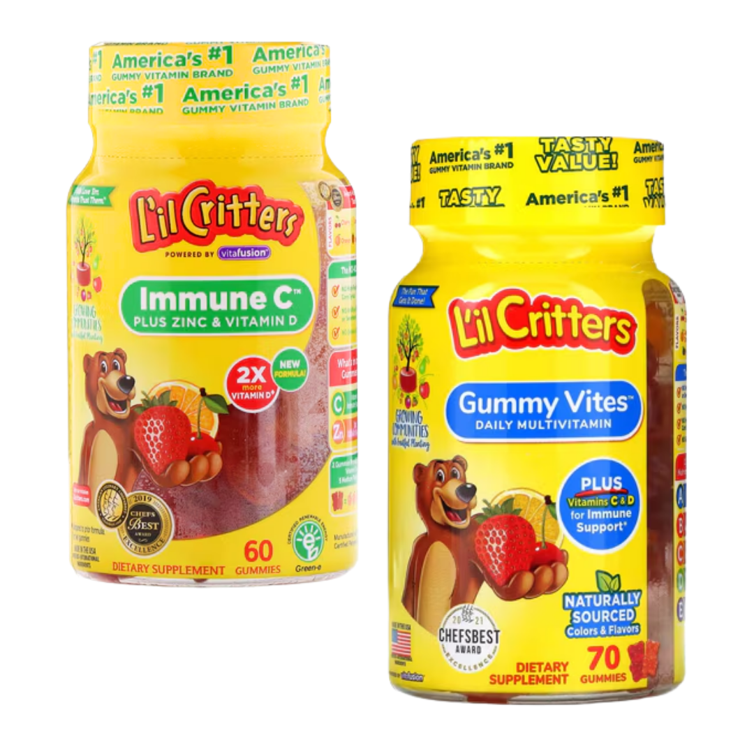 Lil Critters gomitas Immune C 60 ct y Gummy Vites 70 ct