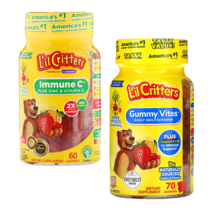 Lil Critters gomitas Immune C 60 ct y Gummy Vites 70 ct
