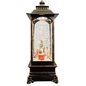 Christmas Lantern LED Light Santa Scene linterna navideña rectangular
