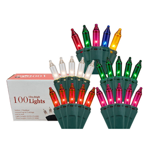Ultra-Bright 100-Count Christmas Lights - 5 Colores Disponibles (Interior/Exterior)