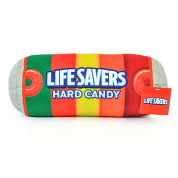 Almohada lumbar Lifesavers, poliéster plush, diseño nostálgico