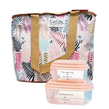 Lunch tote Cat Coq con 2 envases plásticos herméticos