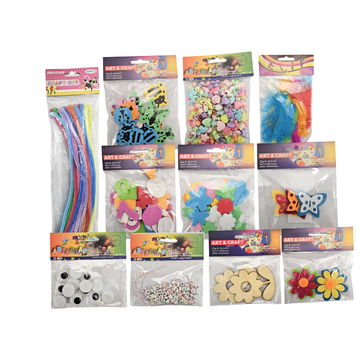 Kit de manualidades con foam, glitter y accesorios creativos