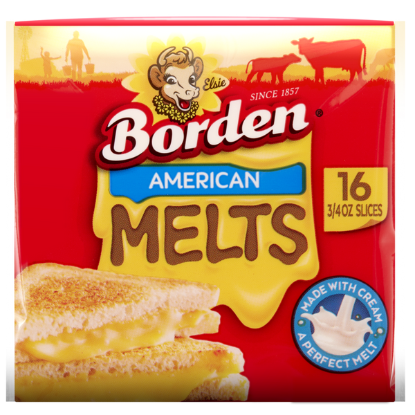 American Melts Queso en Lascas Borden (12 oz, 16 lascas)