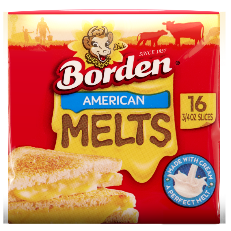 American Melts Queso en Lascas Borden (12 oz, 16 lascas)