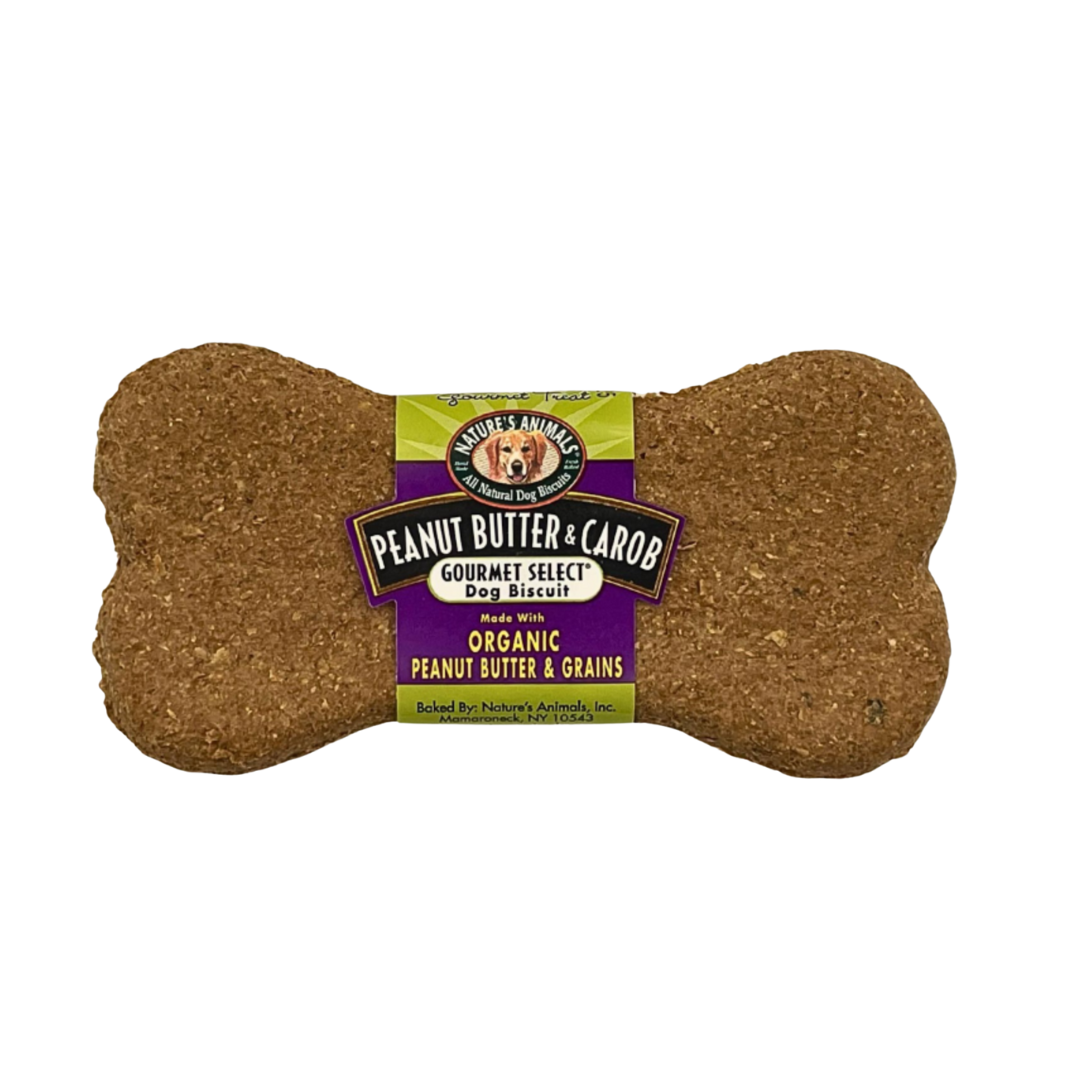 Nature's Animals Gourmet Select organic dog biscuit peanut butter carob