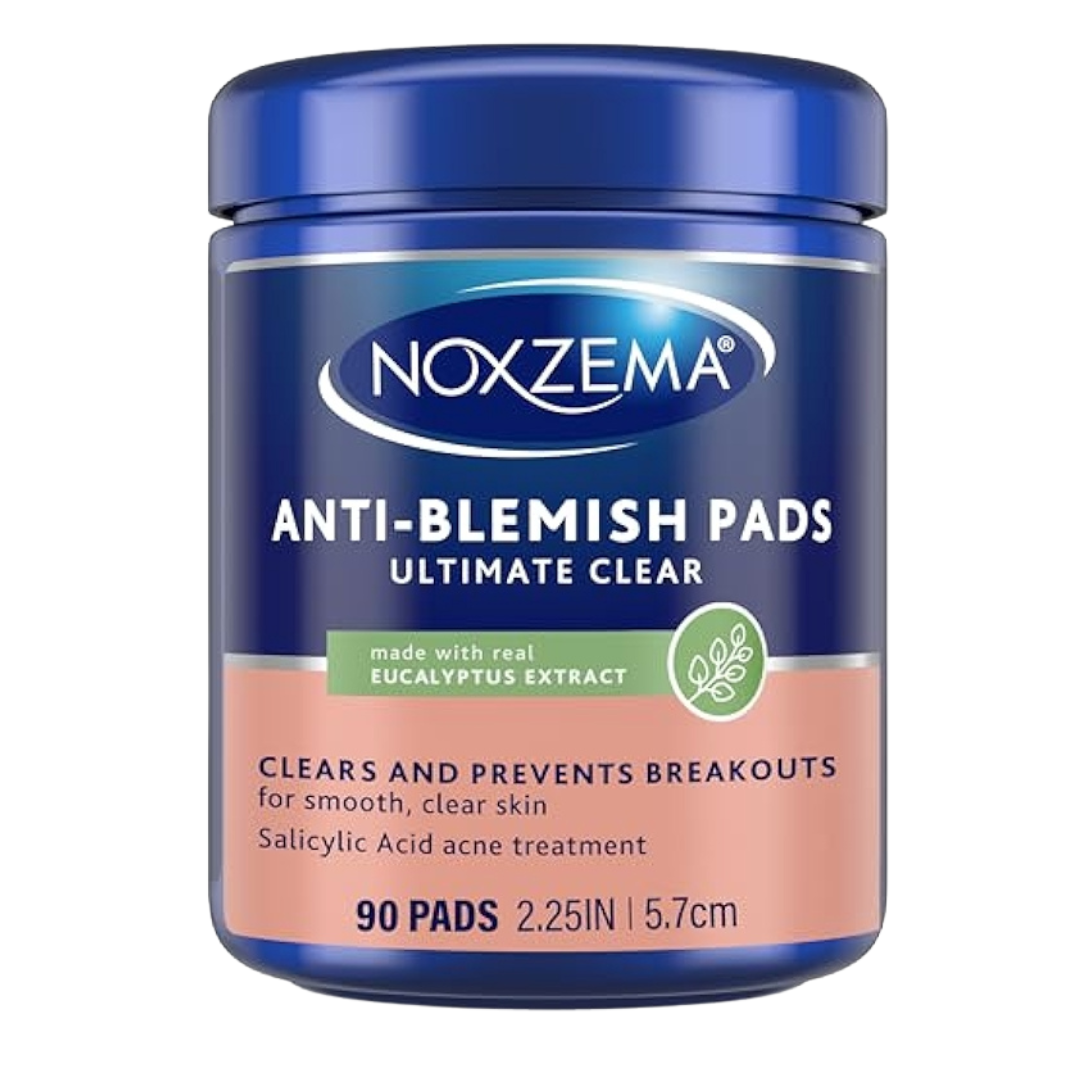 Envase de Almohadillas Noxema Anti‑Imperfecciones (90 pads) con ácido salicílico