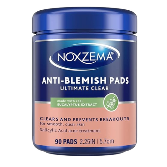 Envase de Almohadillas Noxema Anti‑Imperfecciones (90 pads) con ácido salicílico