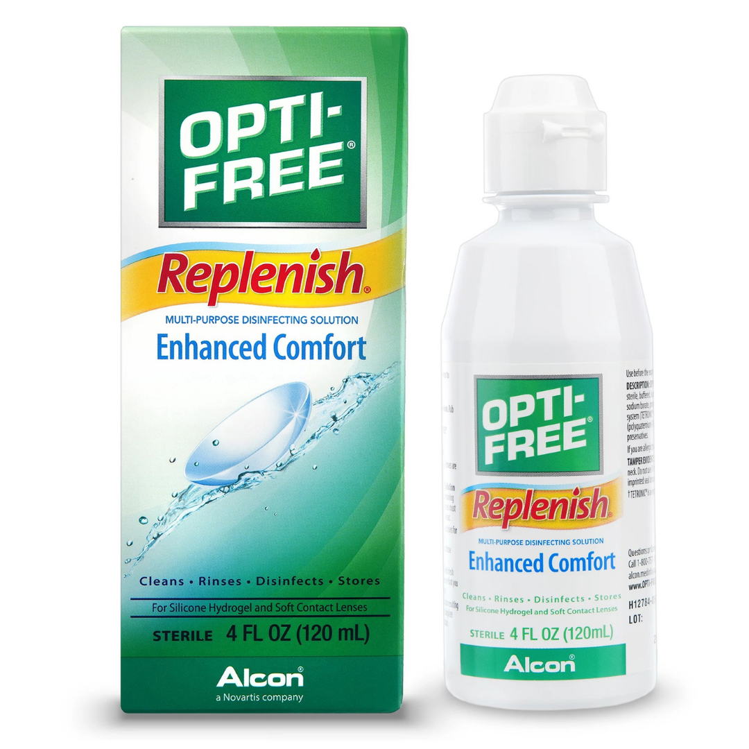 Solución Opti‑Free RepleniSH (4 oz) para lentes de contacto