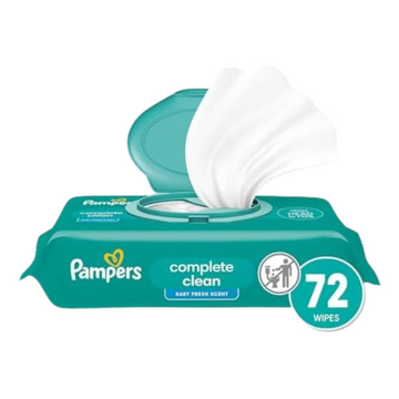 Paquete de Toallitas Pampers Baby Wipes Clean (72 ct) – limpieza eficaz
