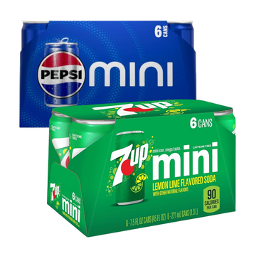 Pepsi o 7up 6 pack latas 7.5 oz variedad