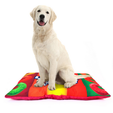 Cama para mascotas Lifesavers en fleece, doble cara colorida