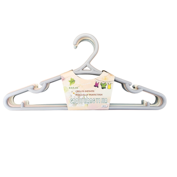 Set de 5 perchas de plástico con gancho giratorio y ranuras antideslizantes