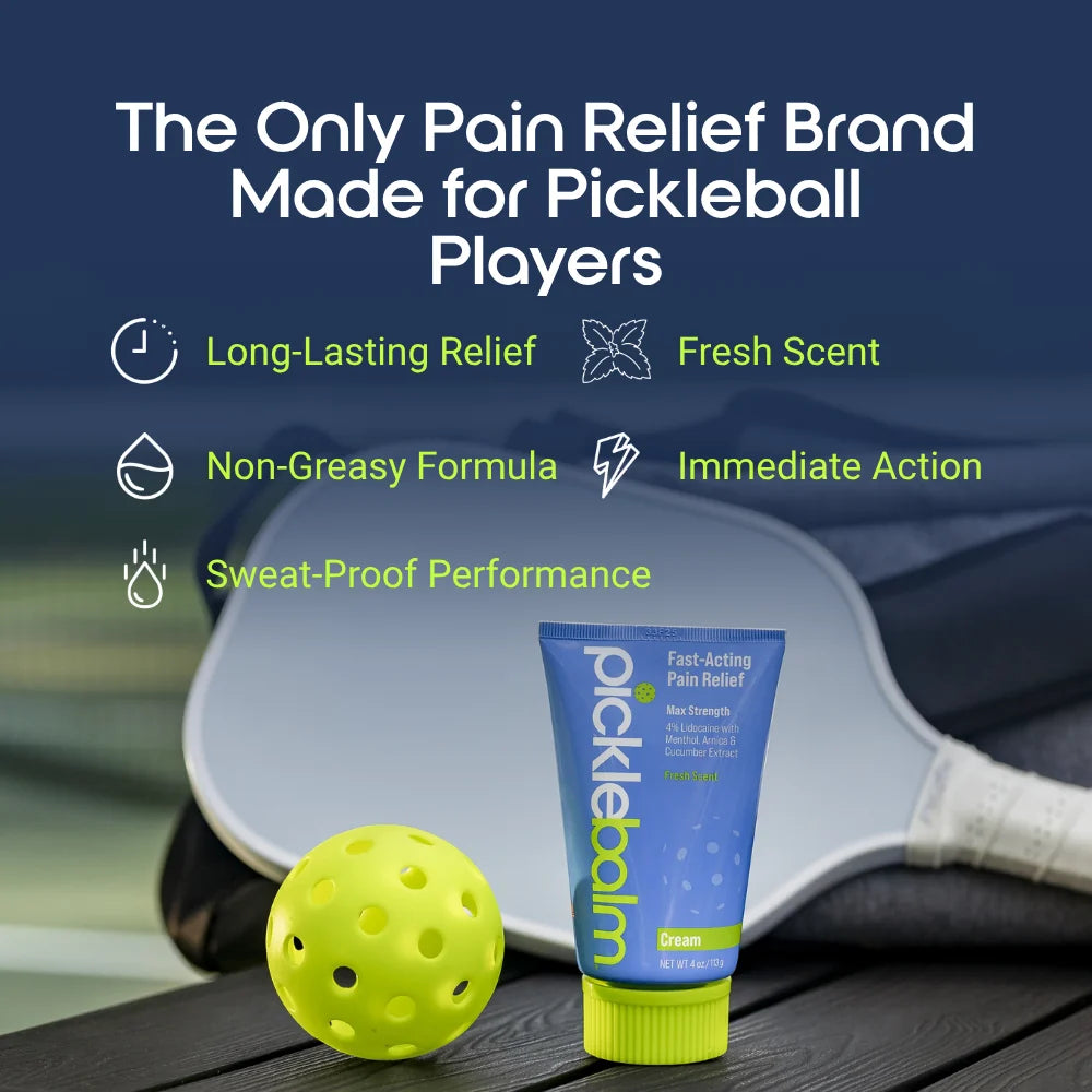 PickleBalm Crema para Alivio del Dolor Muscular, 4% Lidocaína, 4 oz