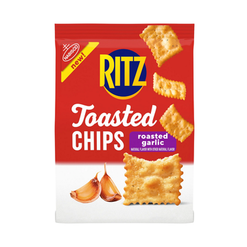 Ritz Toasted Chips Roasted Garlic 8.1 oz chips tostadas sabor ajo