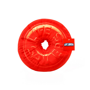 Almohada redonda Lifesavers roja con agujero