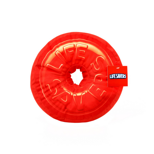 Almohada redonda Lifesavers roja con agujero