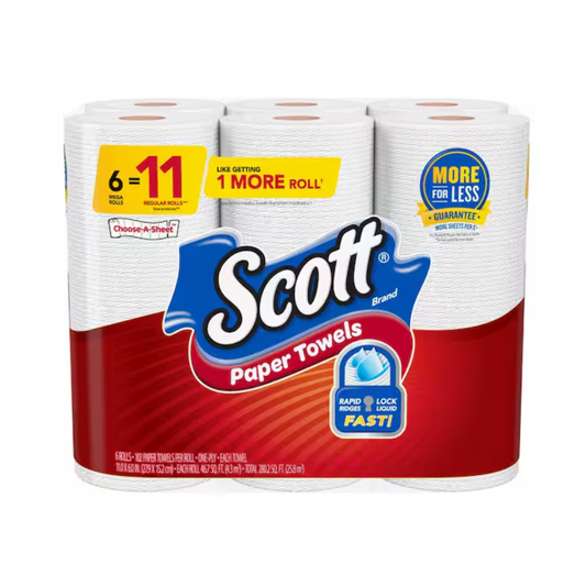 Pack de 6 rollos de toallas de papel Scott Pre‑Price