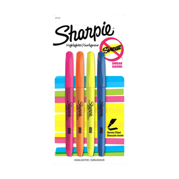 Sharpie Fine Point Highlighters (4 pack, Assorted Colors)