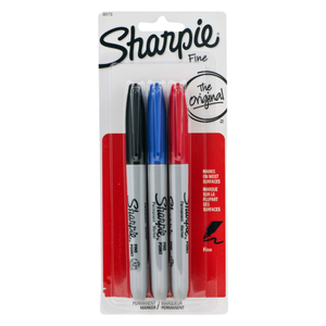 Sharpie Fine & Ultra Fine Marker 3ct Asst Color