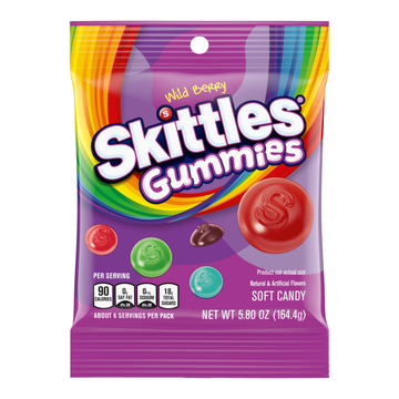 Skittles Gummies Sour 5.8 oz gomitas ácidas