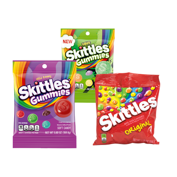 Skittles Gummies variedad: Original, Wild Berry o Sour