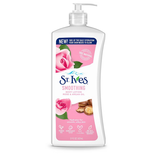 St. Ives Smoothing Body Lotion Rose & Argan Oil (21 oz)
