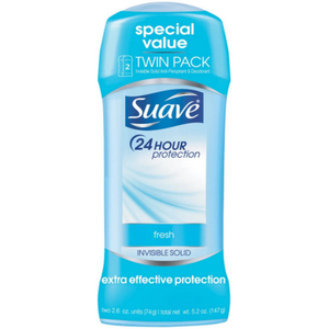 Suave Fresh Invisible Solid Antiperspirant Deodorant Twin Pack (5.2 oz)