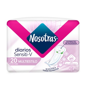 Nosotras Diarios Sensiti-V Multiestilo (20ct)