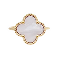 Elena White Clover Ring