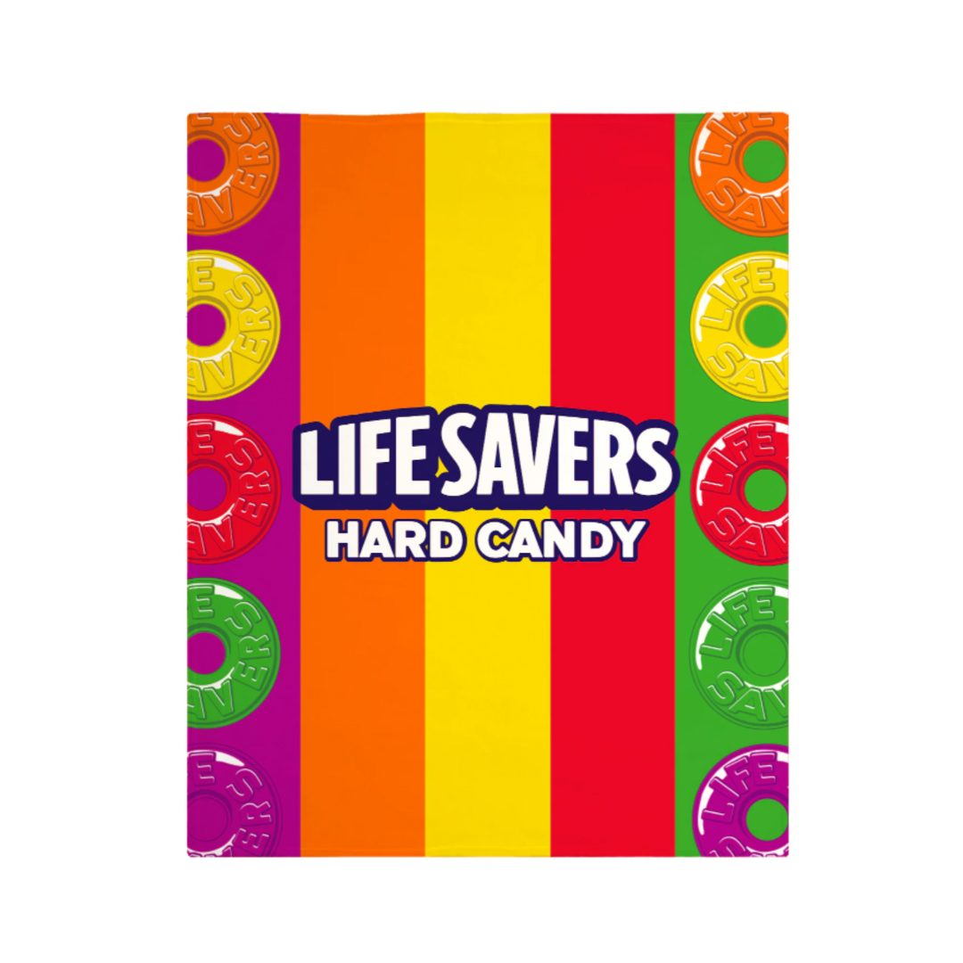 Throw fleece Lifesavers 60×48, suave y colorida
