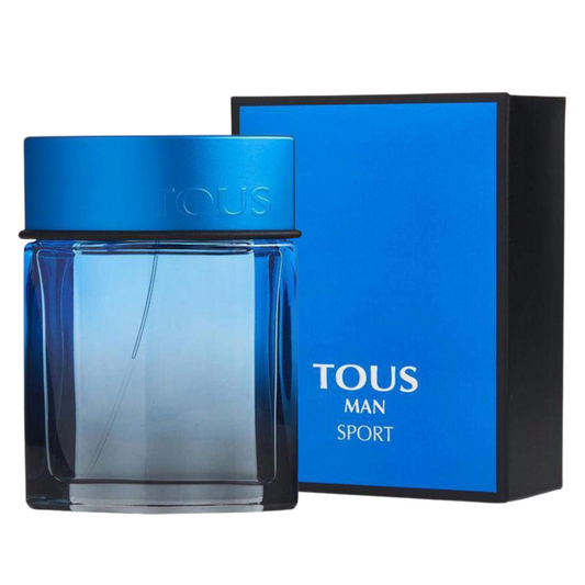 Frasco de Tous Man Sport Eau de Toilette (3.4 oz) para caballero, fragancia deportiva fresca