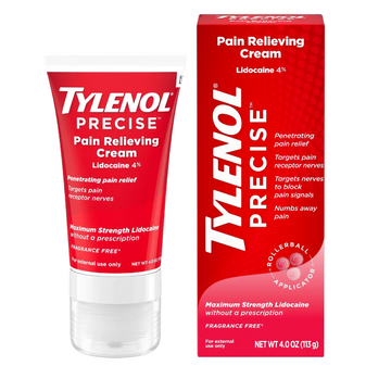 Tylenol Precise crema con 4 % lidocaína para alivio rápido del dolor