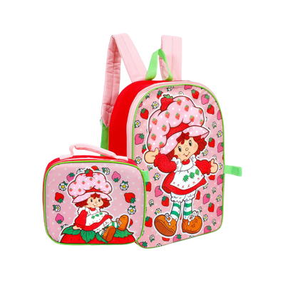 MOCHILA  strawberry shortcake con lonchera