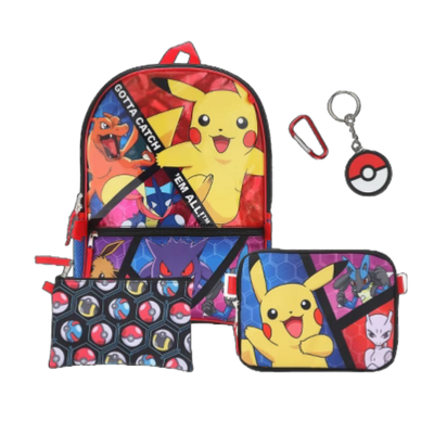 MOCHILA  Pokemon con lonchera y cartuchera